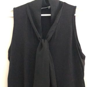 Ricki’s black sheer bow tie top size medium